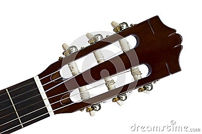 Guitar Headstock Front View Stock Photo