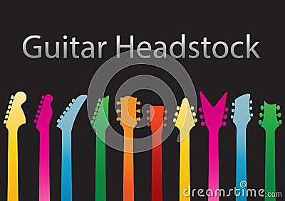 Guitar headstocks Vector Illustration