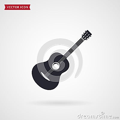 Guitar icon. Vector. Vector Illustration