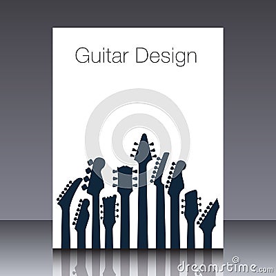 Guitar Music Concert Poster Layout Template Vector Illustration