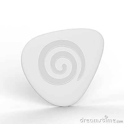 Guitar Pick Mock Up On Isolated White Background Stock Photo