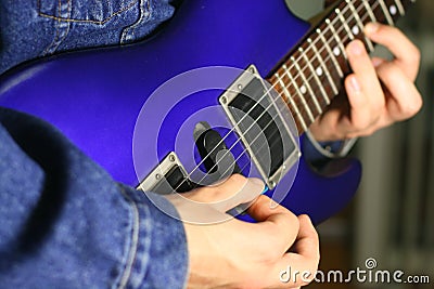 Guitar play Stock Photo