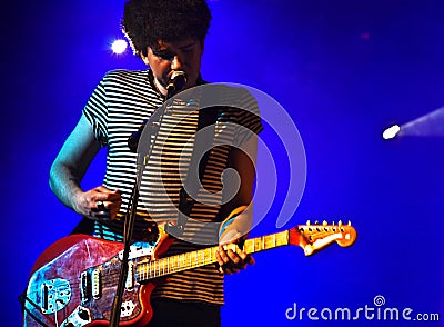 Guitar player Sune Rose Wagner from The Raveonettes Editorial Stock Photo