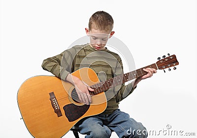 Guitar playing Stock Photo