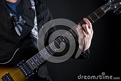Guitar power chords Stock Photo