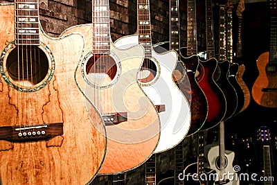 Guitar Store Editorial Stock Photo