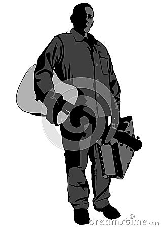 Guitar and suitcase two Vector Illustration