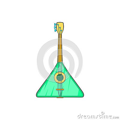 Guitar triangle icon, cartoon style Stock Photo