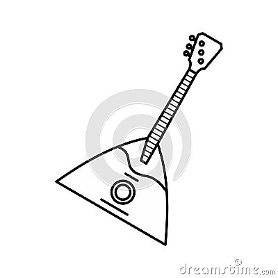 Guitar triangle icon, outline style Vector Illustration