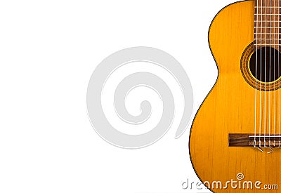 Guitar wallpaper isolated on white background for poster design Stock Photo