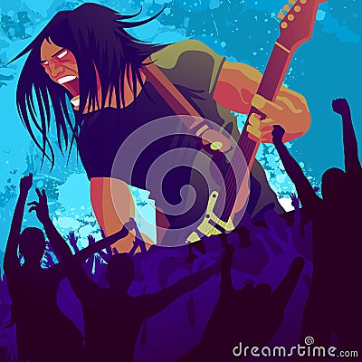 Guitarist 2 Vector Illustration