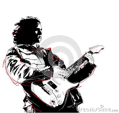 Guitarist Vector Illustration