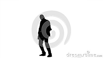 Guitarist jumps up and pluck the strings while playing. Silhouette. Guitarist jumps up and pluck the strings while playing, silhouette of a young man musician in stock footage Guitarist jumps up and pluck the strings while playing. Silhouette. Guitarist jumps up and pluck the strings while playing, silhouette of a young man musician in stock footage