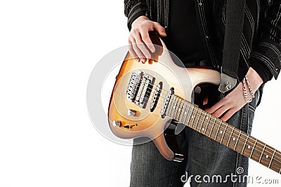 Guitarist rock Stock Photo