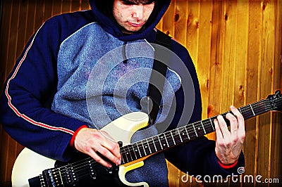 Guitarist - rock music Stock Photo