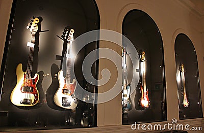 Guitars - the Museum, UmeÃ¥ Editorial Stock Photo