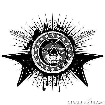 Guitars skull_var 4 Vector Illustration