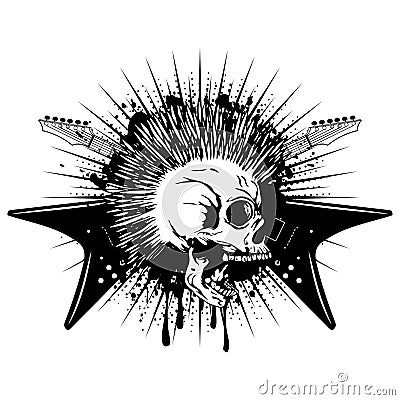 Guitars skull_var 17 Vector Illustration