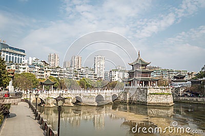 Guiyang Jiaxiu Tower scenery Editorial Stock Photo