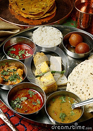 Gujarati Thali Stock Photo