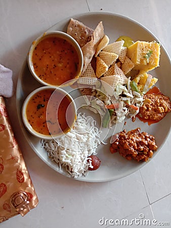 Gujarati thali Stock Photo