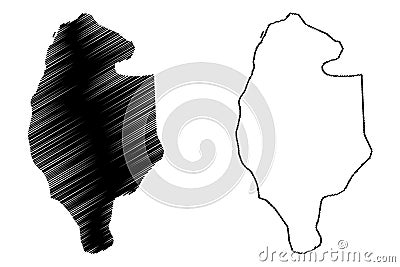 Gujrat City Islamic Republic of Pakistan, Punjab Province map vector illustration, scribble sketch City of Gujrat map Vector Illustration