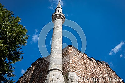 Gul Mosque in Istanbul/Turkey with blue sky Stock Photo