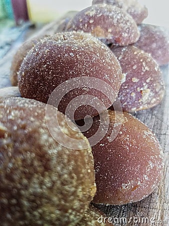 Gula merah gula aren palm sugar palm zuiker Stock Photo