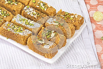 Gulab Halwa Stock Photo