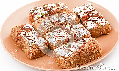 Gulab Halwa Stock Photo