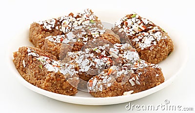 Gulab Halwa Stock Photo