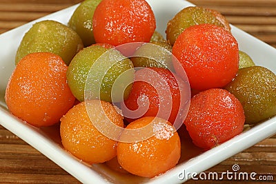 Gulab jamun, coloured Stock Photo