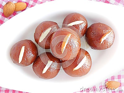 Gulab Jamun Stock Photo