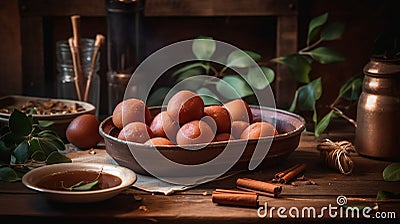 Gulab Jamun Sweet Stock Photo