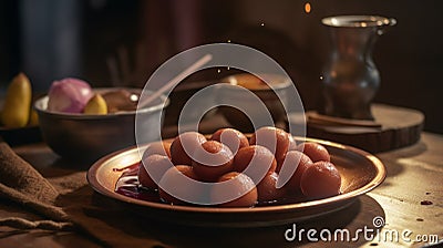 Gulab Jamun Sweet Stock Photo