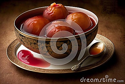 Gulab Jamun Sweet Stock Photo