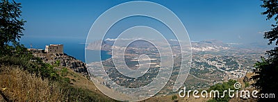 Gulf of Bonagia and Monte Cofano. Trapani, Sicily, Italy. Stock Photo