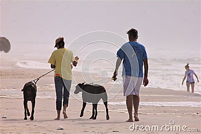 Panama City Beach, Florida Gulf of Mexico near sunset. Editorial Stock Photo