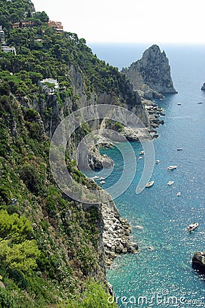 Gulf of Salerno - Capri Island, Italy Stock Photo