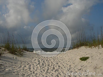 Gulf Shores Sandy Beach Stock Photo