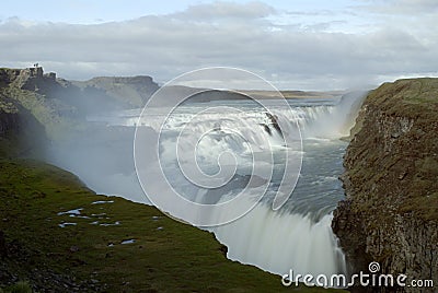 Gulfoss Waterfalls Stock Photo