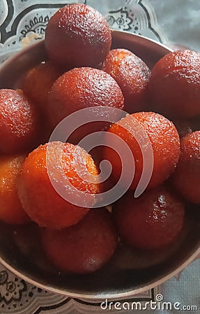 Gullab zamun with sweet teast yummy Stock Photo