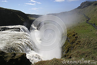 Gullfoss Falls Stock Photo