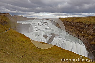 Gullfoss, Golden Waterfalls, Iceland Stock Photo