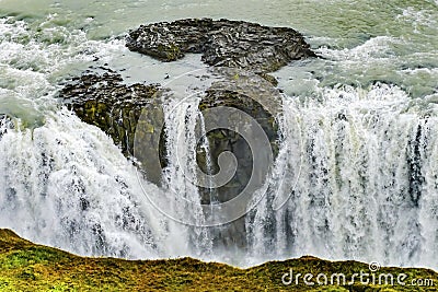 Gullfoss Waterfall Golden Circle Iceland Stock Photo