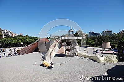 Gulliver Park in Valencia, Spain Editorial Stock Photo
