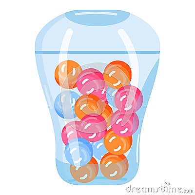 Gum glass icon cartoon vector. Bubble gum Vector Illustration