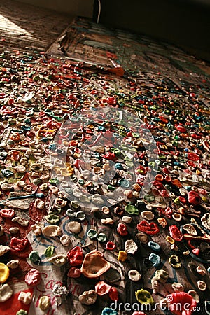 Gum Wall in Seattle Washington Stock Photo