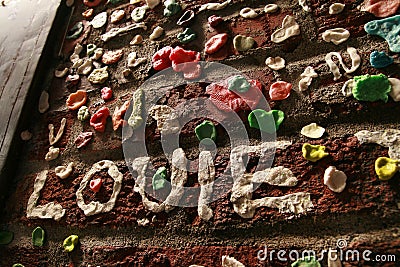 Gum Wall in Seattle Washington Stock Photo