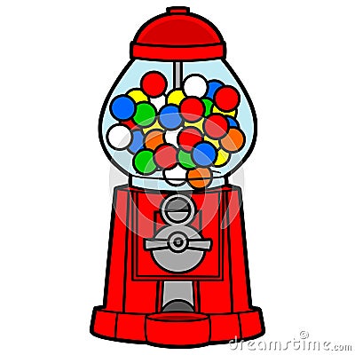 Gumball Machine Vector Illustration